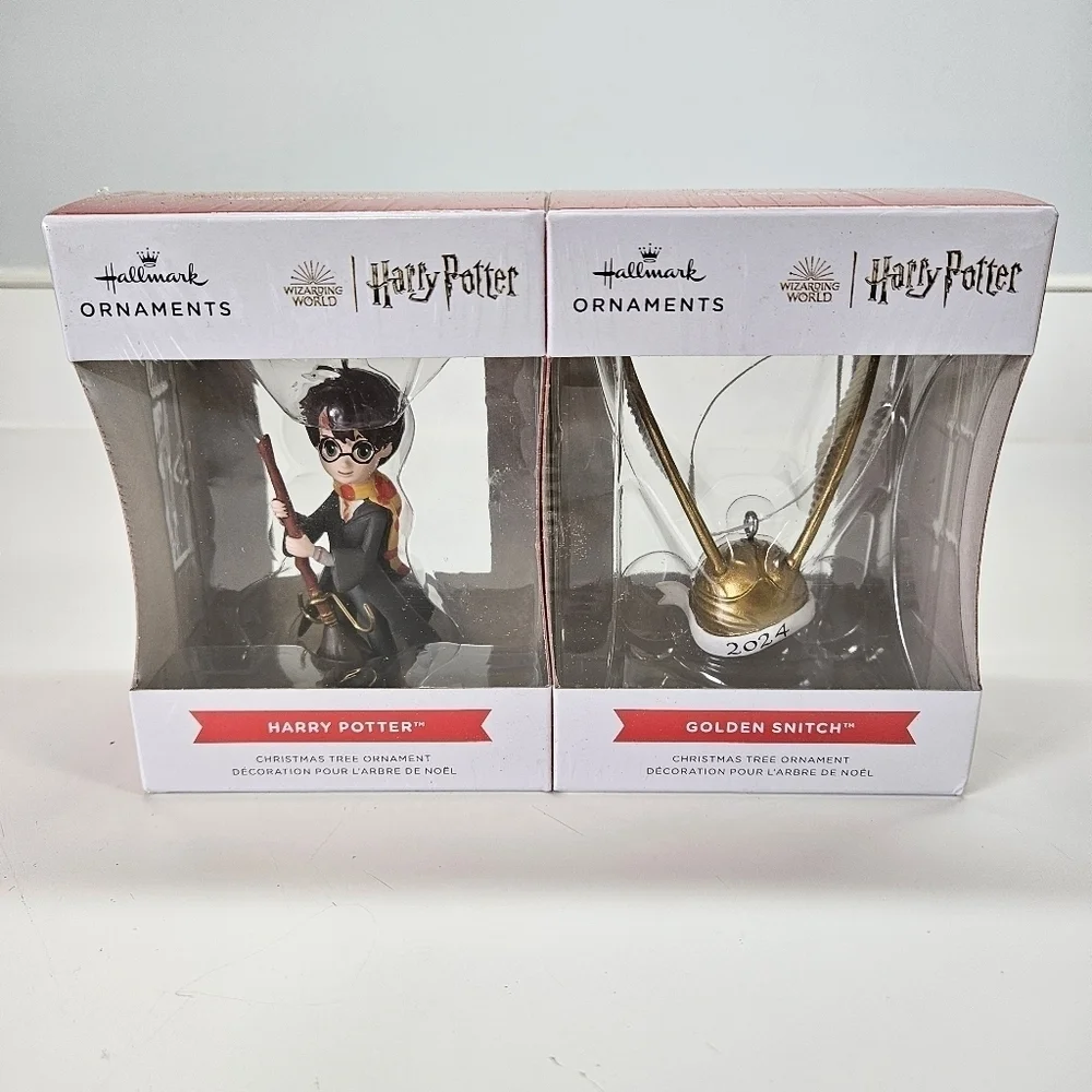 NEW Hallmark Harry Potter and Golden Snitch 2024 Ornaments Set